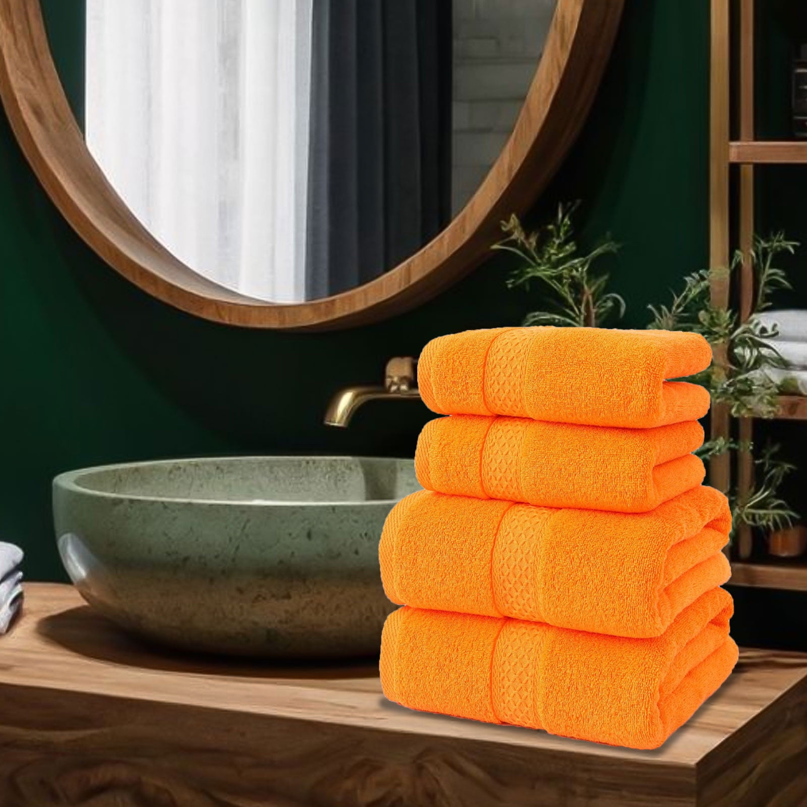 1 Pièce Serviette De Bain Orange En Boule De Mousse De Citrouille Pe