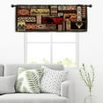 thumbnail image 4 of Farmhouse Rustic Cabin Kitchen Curtain Valance 54W x 18H Rod Pocket Lodge Primitive Bear Deer Country Tribe Vintage Rural Window Treatment for Living Room Bedroom Bathroom Laundry, 4 of 6