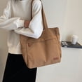 thumbnail image 4 of Bolso Mano Lona para Mujer Bolso Hobo Gran Capacidad Bolso Estudiante (marrón), 4 of 9