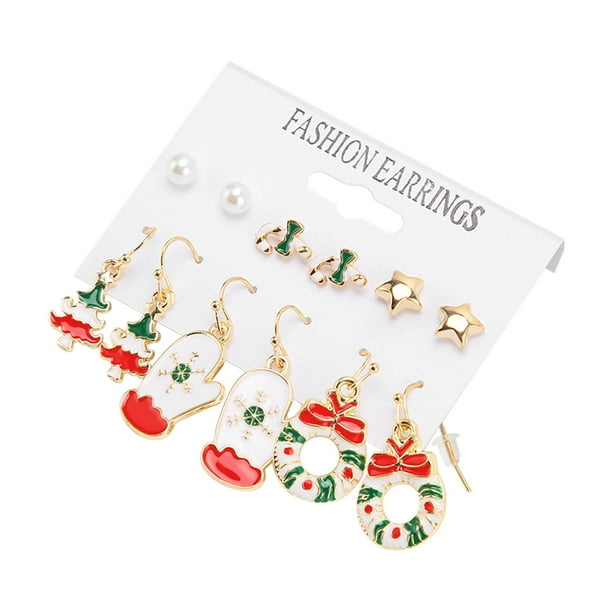 Pendientes De árbol De Navidad, Pendientes De Navidad Portátiles Para Diario