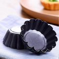 thumbnail image 2 of 12-piece Egg Tart Mould 7.5cm Mini Cake Pan Carbon Steel Pancake Pan (Black), 2 of 5
