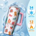 thumbnail image 4 of Winter Holiday Santa 30oz Stainless Steel Coffee Tumbler with Handle and Straw Lid, Leak Proof Insulated Travel Mug, Christmas Gift Cup, 4 of 5