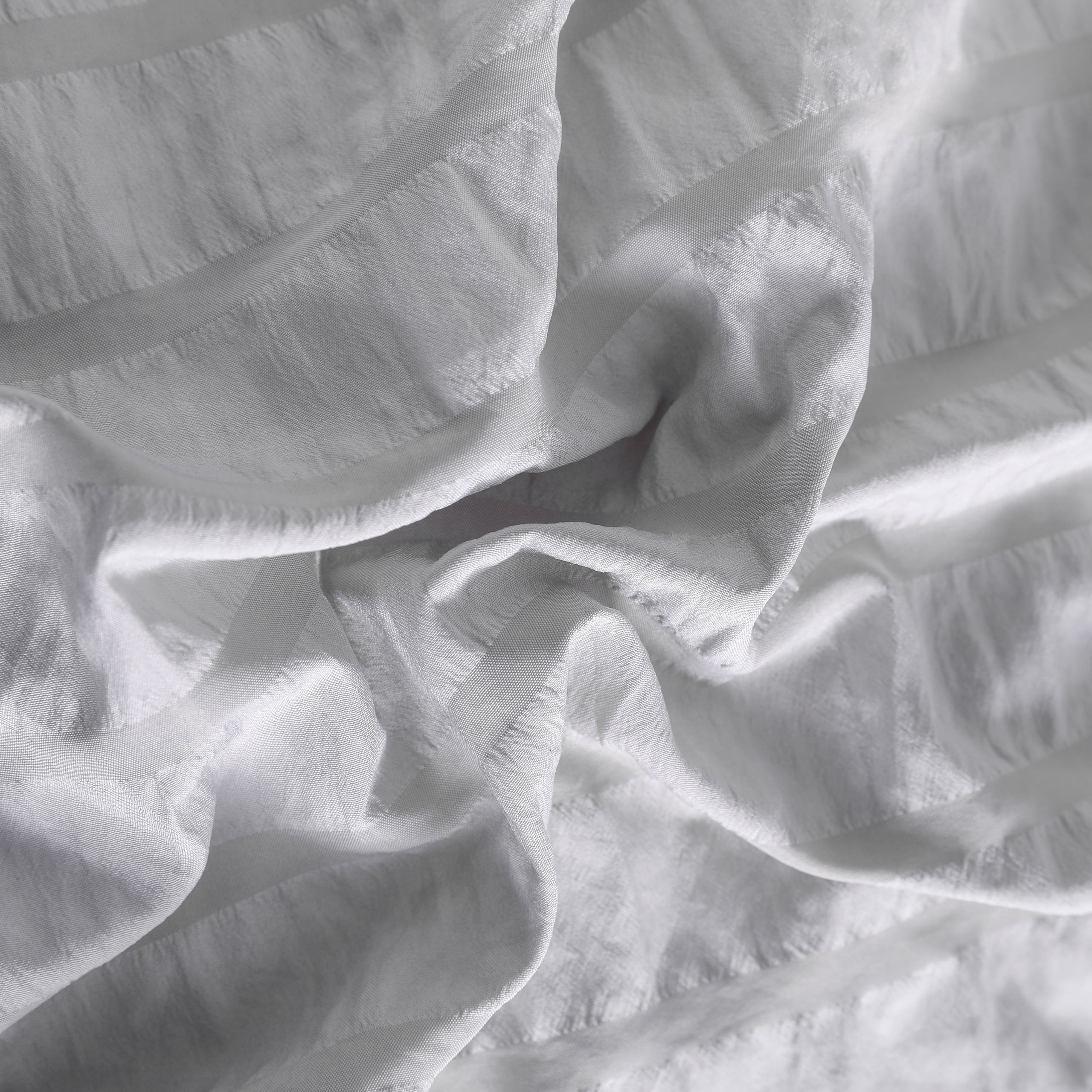 Flxxie Seersucker Textured Duvet Cover Pillow Sham Set with Corner Ties, Twin, Light Gray, 2-Pieces