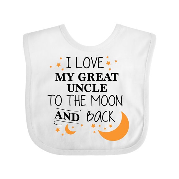 Inktastic I Love My Great Uncle to the Moon and Back Boys or Girls Baby Bib