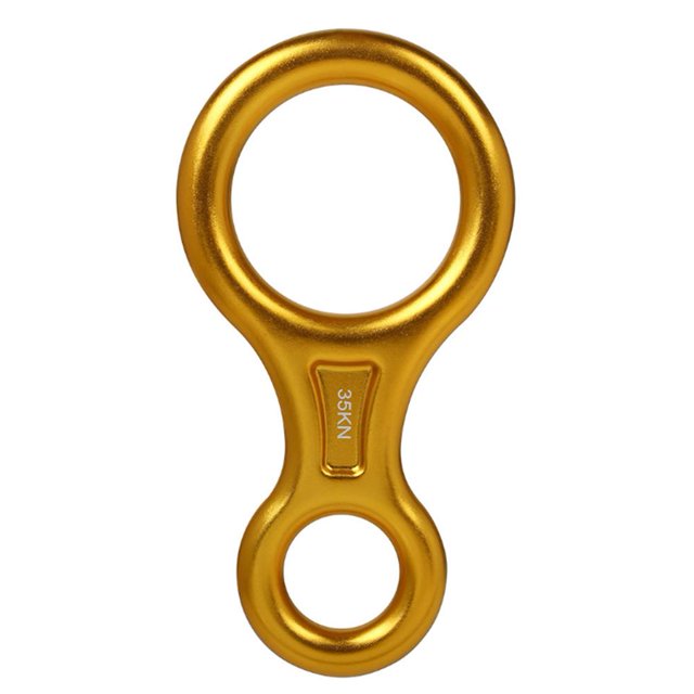 FLhrweasw Equipo Montañismo Al Aire Libre Con Anillo Descendente para Escalada Figura 8 Amarillo 4 Uds.