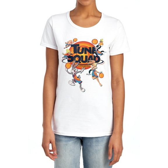 Space Jam: A New Legacy Tune Squad Group Women's T Shirt, Tune Squad Group, Large