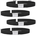 thumbnail image 2 of Buyless Fashion Kids Boys Toddler Adjustable Elastic Stretch Belt With Buckle - 4 Pack - 5122-Black, 2 of 8