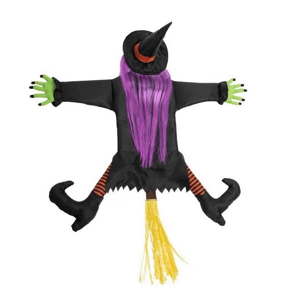 Crashing Witch into Tree Halloween Decorations Hanging Outdoor Yard Tree Decorations
