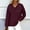 Purple, variant on GuzomFashion Womens Beige V-Neck Long Sleeve Sweatshirt - Soft Stretch Relaxed Fit for Casual & Layering Daily Wear,Size 2XL