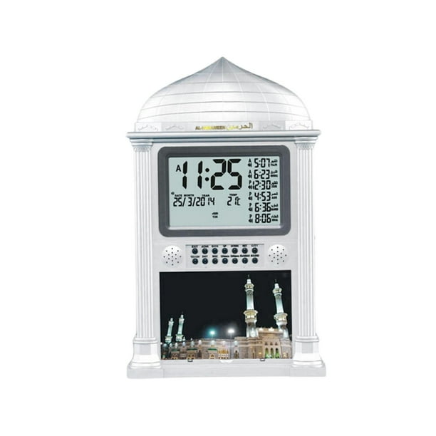 Reloj despertador montado en la pared, reloj despertador con calendario, decoración del hogar con función de repetición, reloj despertador digital con plateado mayimx reloj despertador digital