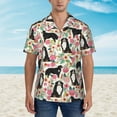 thumbnail image 5 of Bernese Mountain Dog Floral Flower Men'S 3d Print Casual Button Down Shirts, Novelty Hawaiian Short Sleeves S, 5 of 7