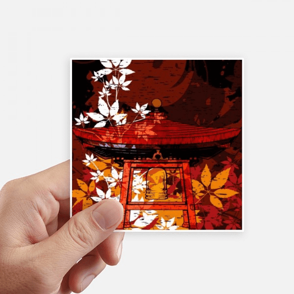 japan japanese style pavilion sticker square waterproof stickers wallpaper car decal
