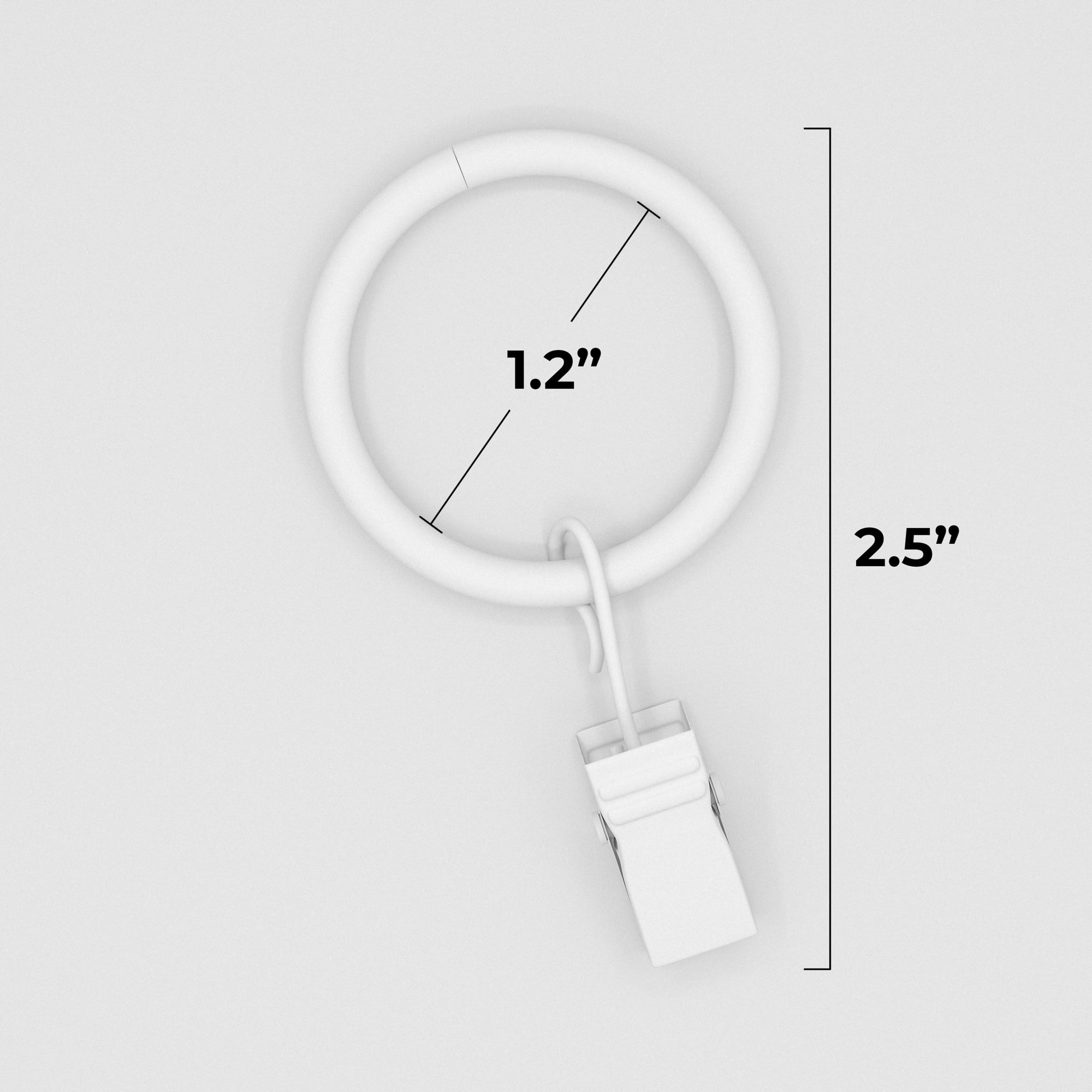 Mainstays 1" White Curtain Clip Rings (7 pack)