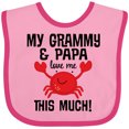 thumbnail image 3 of Inktastic Grammy and Papa Love Me Boys or Girls Baby Bib, 3 of 4