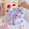 thumbnail image 2 of Alcancía de plástico con forma de casa pequeña kawaii para adultos, niños y mujeres, tamaño grande, bonita caja de almacenamiento para ahorrar dinero con cerradura para regalos de cumpleaños, 2 of 6