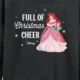 thumbnail image 3 of Disney - Full Of Christmas Cheer Ariel - Women's Lightweight French Terry Long Sleeve Shirt, 3 of 5