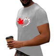 thumbnail image 4 of Vmvidoty Men Casual Round Neck Printing Pullover Fitness Sports Shorts Sleeves T Shirt Blouse Independence Day Gray 3XL, 4 of 7