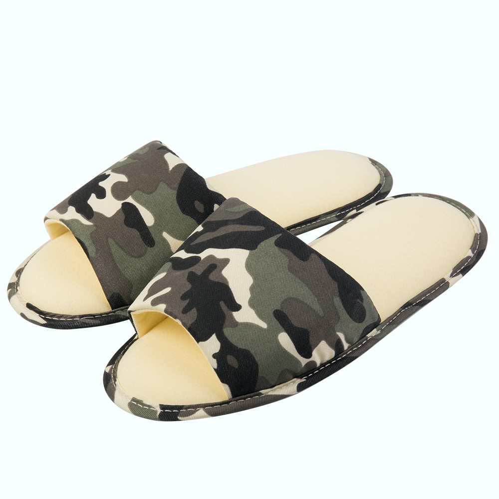 Lightweight Women’s Camouflage Memory Foam Slippers with Arch Support