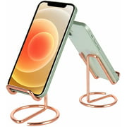 Cell Phone Stand for Desk,Cute Metal Rose Gold Cell Phone Stand Holder Desk Accessories,Compatible with All Mobile Phones,iPhone,Switch,iPad