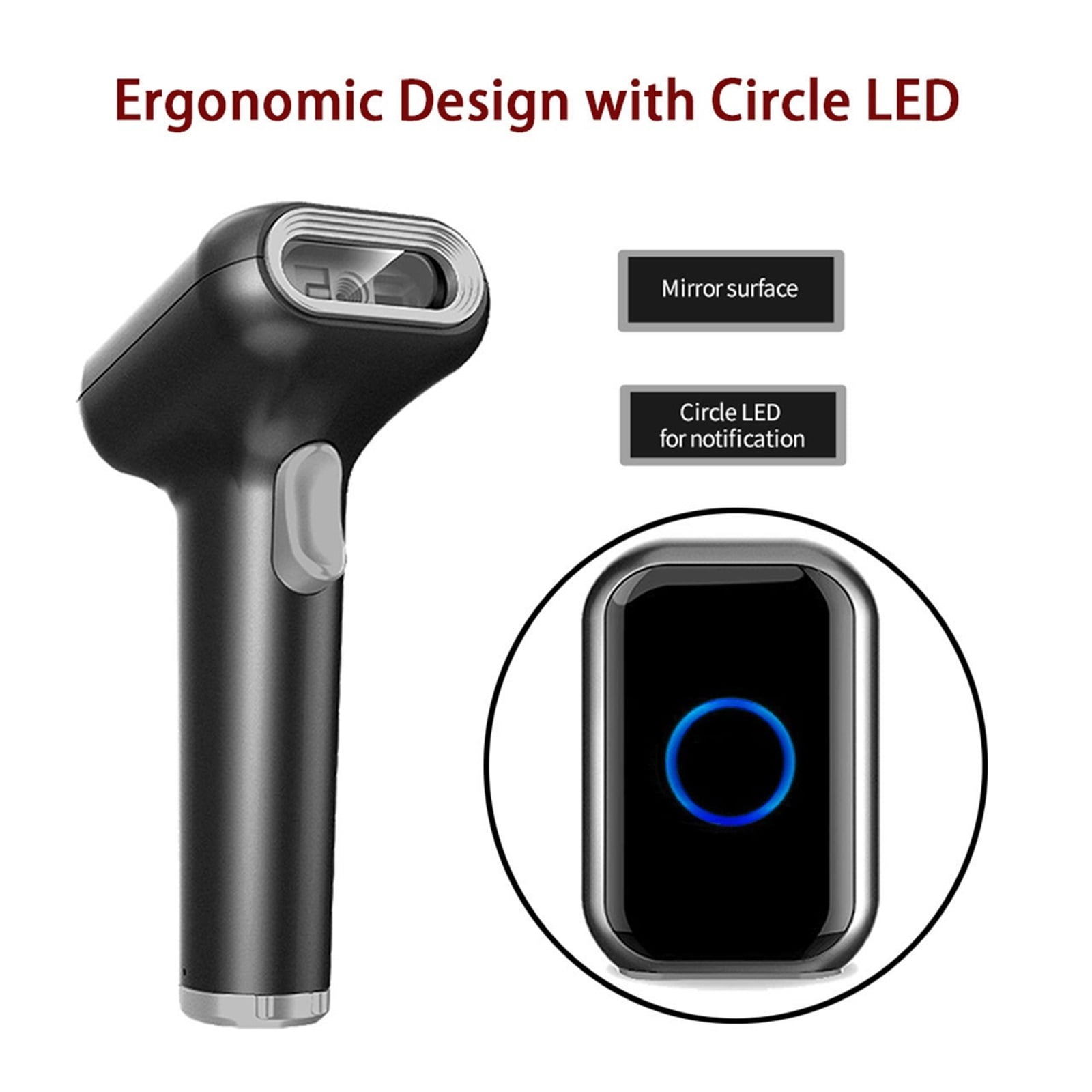 2D 1D Barcode Scanner High-performance Scanner QR Code Reader USB Wireless High Speed Durable Full Exposure With Base For Store ,Easy to Operate