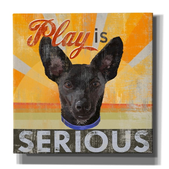 Epic Graffiti 'Dog Days - Llittle Black Pup' by Art Licensing Studio Canvas Wall Art, 12" x 12"
