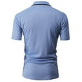thumbnail image 3 of H2H Mens Cool Dry Compression Short Sleeve Polo T-Shirts LIGHTBLUE US M/ASIA L (CMTTS278), 3 of 6