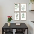 thumbnail image 5 of Botanical Plant Wall Art Decor Prints Sign 16x11 Inch Set of 4 Large Bathroom Minimalist Wood Framed Floral Laundry Room Leaf Eucalyptus Watercolor Hanging (White), 5 of 7