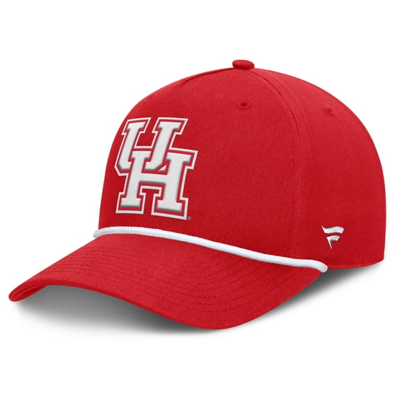 Men's Fanatics Red Houston Cougars Foul Ball Rope Adjustable Hat