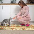 thumbnail image 3 of Pioneer Flower Floral Print Pattern Kitchen Rugs Sets Of 2, Anti Fatigue Non Slip Washable Floor Mats for Kitchen Sink Laundry, 17X30 Inch + 17X47 Inch, 3 of 6