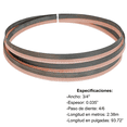 thumbnail image 1 of Sierra Cinta Bimetálica Maraga 3/4" x 93.72" (2.38 m) 4/6 TPI para Corte de Metal y Acero, 1 of 1