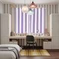 thumbnail image 5 of Purple Striped Kitchen Curtains 63 Inch Length, Modern Farmhouse Purple White Stripes Grommet Top Bedroom Living Room Curtains, Light Filtering Cafe Curtain Drapes 2 Panels Set 84''x63'', 5 of 9