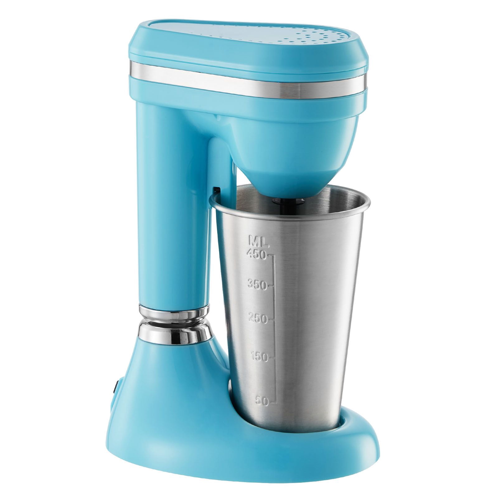 Milkshake Maker 100W Dual-Speed Adjustable Stirring Rod Stainless Steel Cup 450ml Adjustable Head 0-0.8 Inch for Home Kitchen Bar