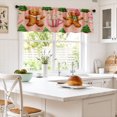 thumbnail image 2 of AshasdS Christmas Gingerbread Window Valance Holiday Curtain Valance Seasonal Winter Kitchen Window Decor, 2 of 5