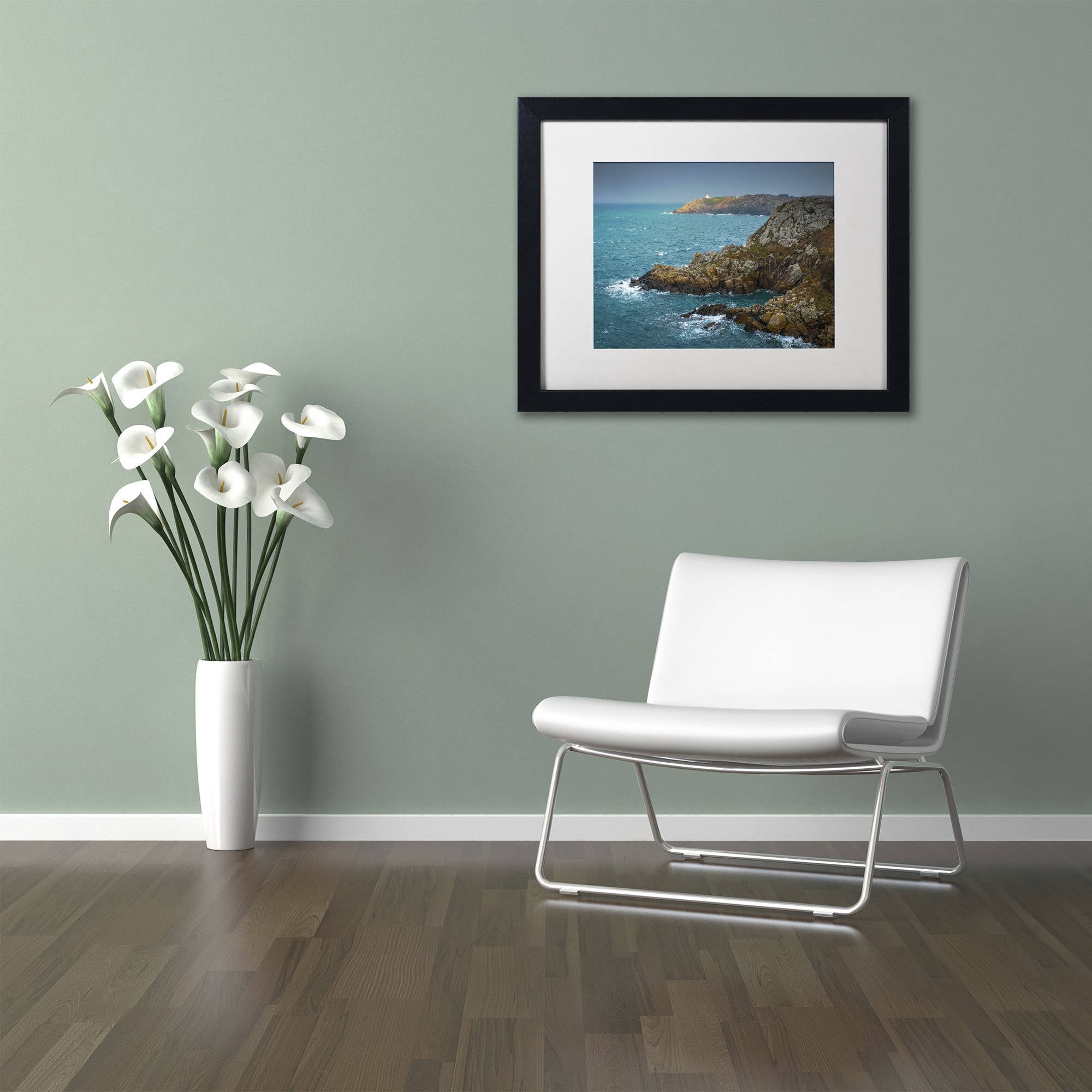 Trademark Fine Art "Land of Legend" Canvas Art by Mathieu Rivrin, White Matte, Black Frame