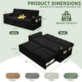 thumbnail image 2 of Loveseat Sofa Bed with Pull Out Bed,Sleeper Sofa with Pockets and USB,Modern 2 Seater Convertible Small Couch for Living Room Bedroom Apartment, Black, 2 of 9