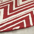 thumbnail image 3 of SAFAVIEH Cambridge Sam Geometric Wool Area Rug, Red/Ivory, 6' x 6' Round, 3 of 8