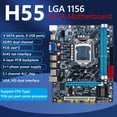 thumbnail image 4 of Computadora H55 Placa Base Sata Usb2.0 Ddr3 Para Lga 1156/I3/I5/I7 Tablero De Juego, 4 of 6