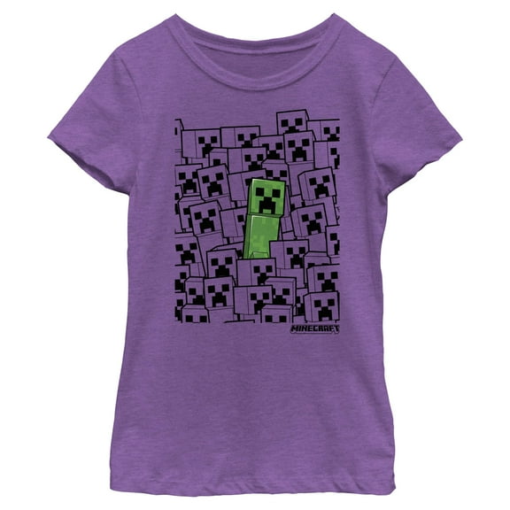 Girls Minecraft Stand Out Creeper T Shirt