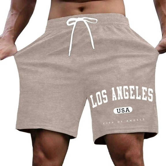 Shorts Men – Fitted Quick Dry Training Shorts Men's Casual Shorts For Everyday Wear With Letter Print Comfortable And Stylish Summer For Street Shopping And Relaxing