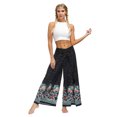 thumbnail image 3 of Gibobby Leggings de yoga para mujer Pantalones de yoga sueltos de verano casual para mujer Pantalones de mono boho holgados(Negro,M), 3 of 5