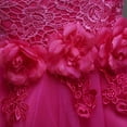 thumbnail image 5 of UTTOASFAY Baby Girls Dress Toddler Kids Baby Girls Floral Ball Gown Princess Dress Party Dress Clothes Watermelon Red 5-6 Years, 5 of 9