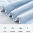 thumbnail image 2 of Cooling Comforter Queen, Cold Touch Fabric Absorbs Body Heat, Double-Sided Cool Design Soft Fluffy Cooling Blanket for Night Sweats Hot Sleeper(Grey, Queen(90"x90")), 2 of 5