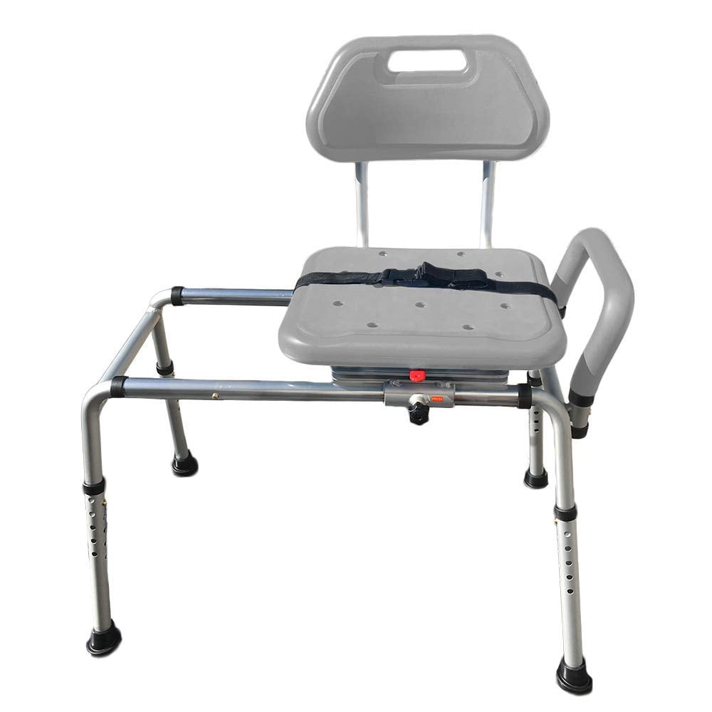 Platinum Health GRAY CAROUSEL Sliding Transfer Bench With Swivel Seat