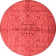 thumbnail image 1 of Ahgly Company Indoor Round Oriental Red Traditional Area Rugs, 7' Round, 1 of 4