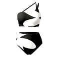 thumbnail image 4 of JAJAHO Bikini Set For Women 2 Piece Swimsuits Floral Printed One Shoulder Bathing Suit With High Waisted Bottoms Comfy Beachwear, 4 of 4
