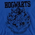 thumbnail image 2 of Harry Potter Hogwarts Logo Pull-Over Hoodie Sweatshirt & Stickers (Medium) Royal, 2 of 5