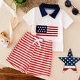 thumbnail image 2 of Staki Independence Day Baby Outfit Toddler Boy Outfit 4th of July T Shirt Top Shorts Set Summer Toddler Clothes 6M 12M 18M,3-4 Years, 2 of 6