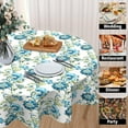 thumbnail image 4 of Spring Vintage Tablecloth Round 60 Inch Blue Floral Table Cloth Washable Elegant Farmhouse Flower Outdoor Table Cover for Kitchen Dining Holiday Party Picnic Indoor Outdoor Home Decor, 4 of 6