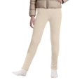 thumbnail image 3 of Girls Fleece Lined Leggings Thickened Slim Fit Base Layer Pants Stretch Full Length Pull On Winter Casual Style, 3 of 6