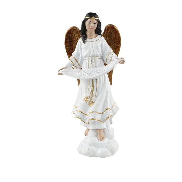 Estatuas, figuras, esculturas, adornos de resina con forma de ángel de Navidad